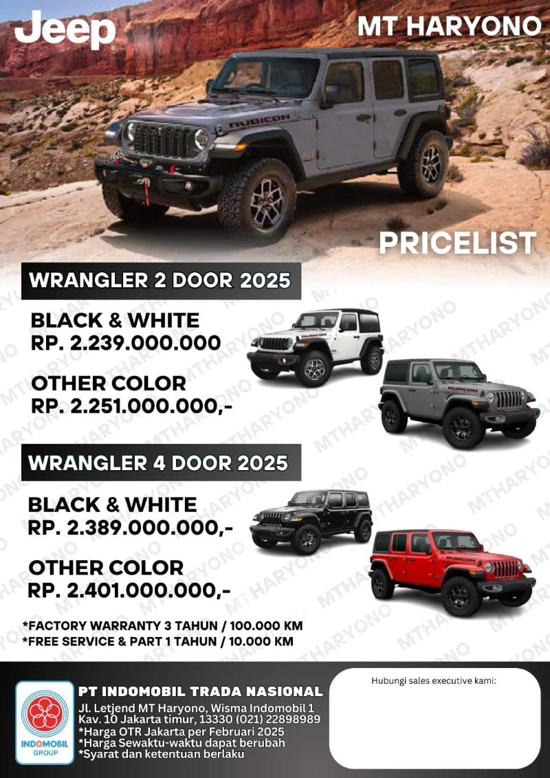 harga jeep terbaru 2025